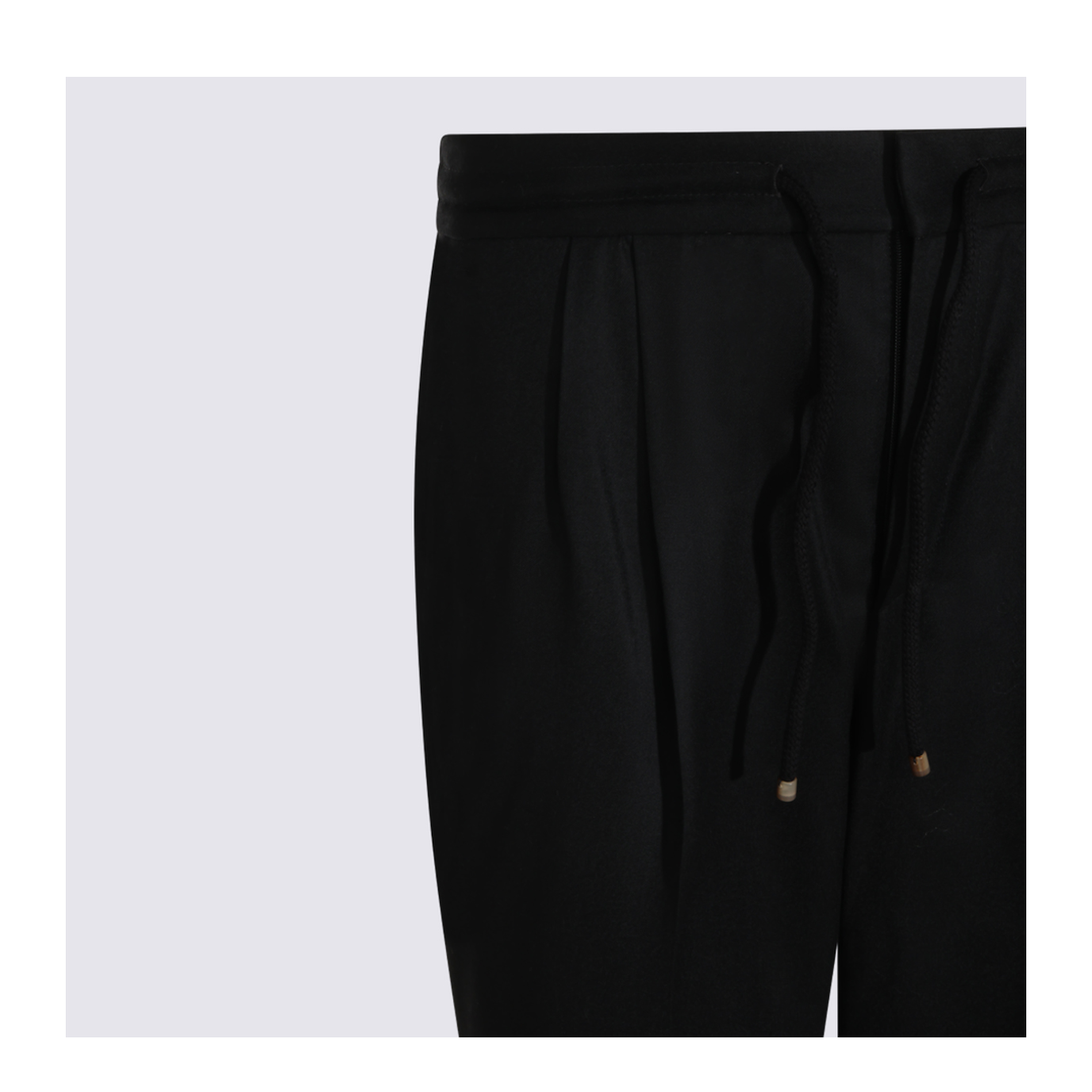 Leisure fit trousers in virgin wool flannel with drawstring and double darts - Image 5