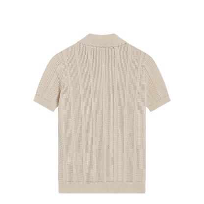 Open-Knit Polo Shirt - Image 2