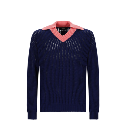 Blue And Pink Cotton Jumper - Image 1