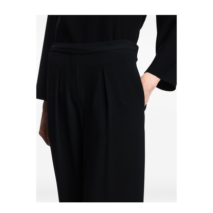 Stretch Sandblasted Fabric Trousers with Pleats - Image 5