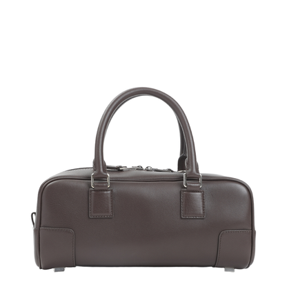 Amazona 23 Cropped Bag in Shiny Calfskin Brown - Image 4
