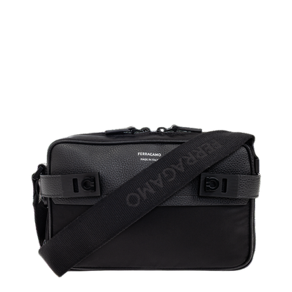 Twins Nylon Crossbody Bag - Nero - Image 1