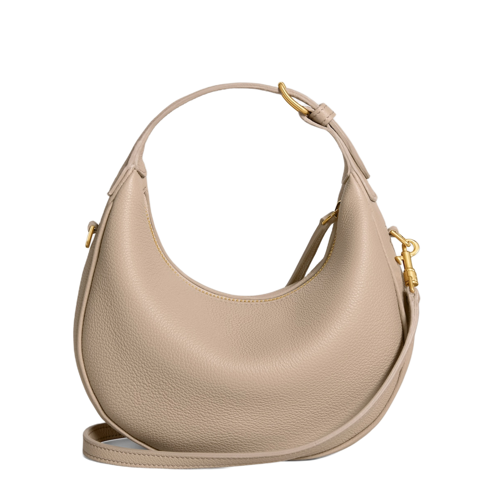 Lulu Grain Leather Bag Beige - Image 3