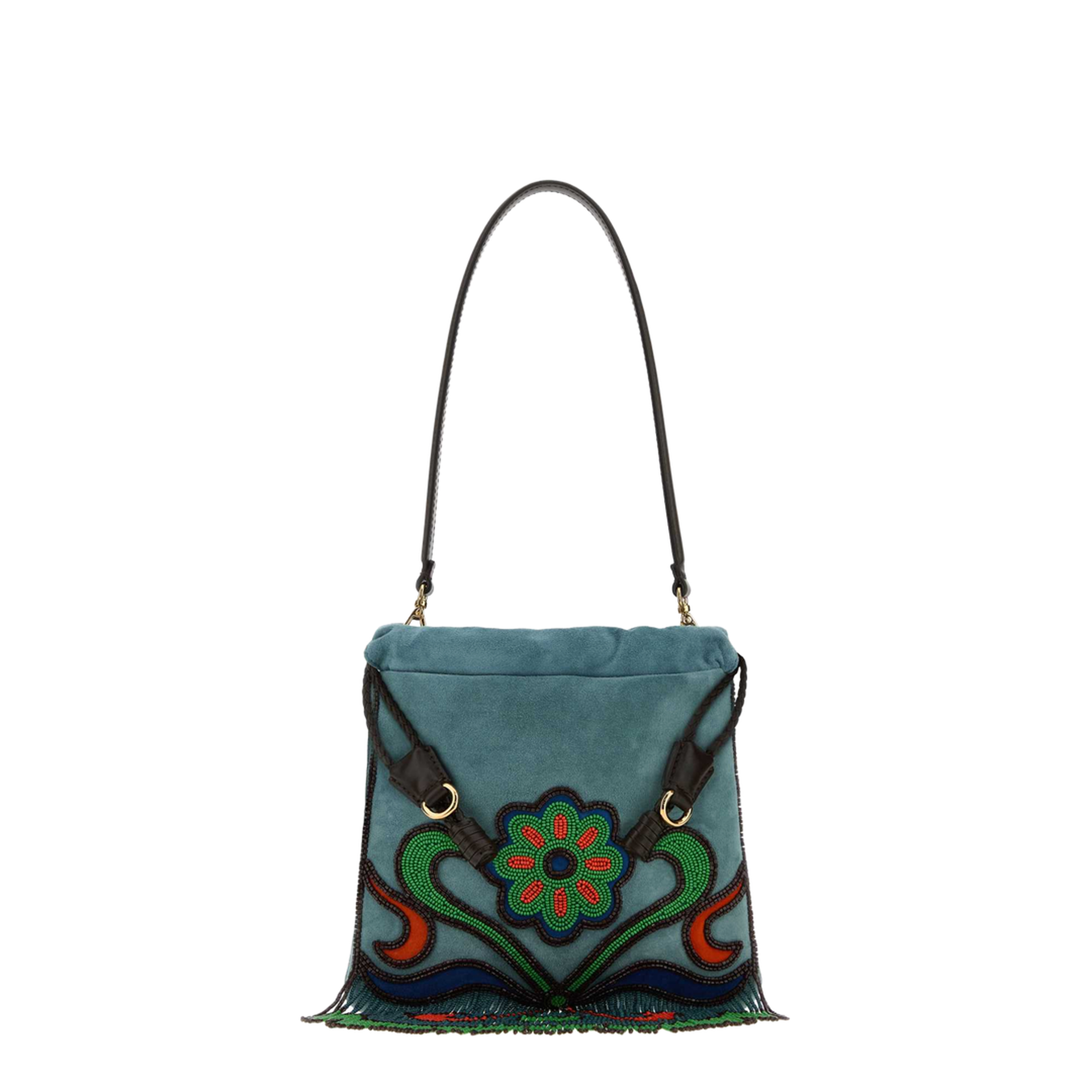 Kalispera Small Suede Bag - Light Blue - Image 1