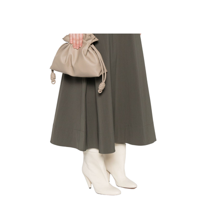 Flamenco Medium Calfskin Clutch Bag - Beige - Image 5