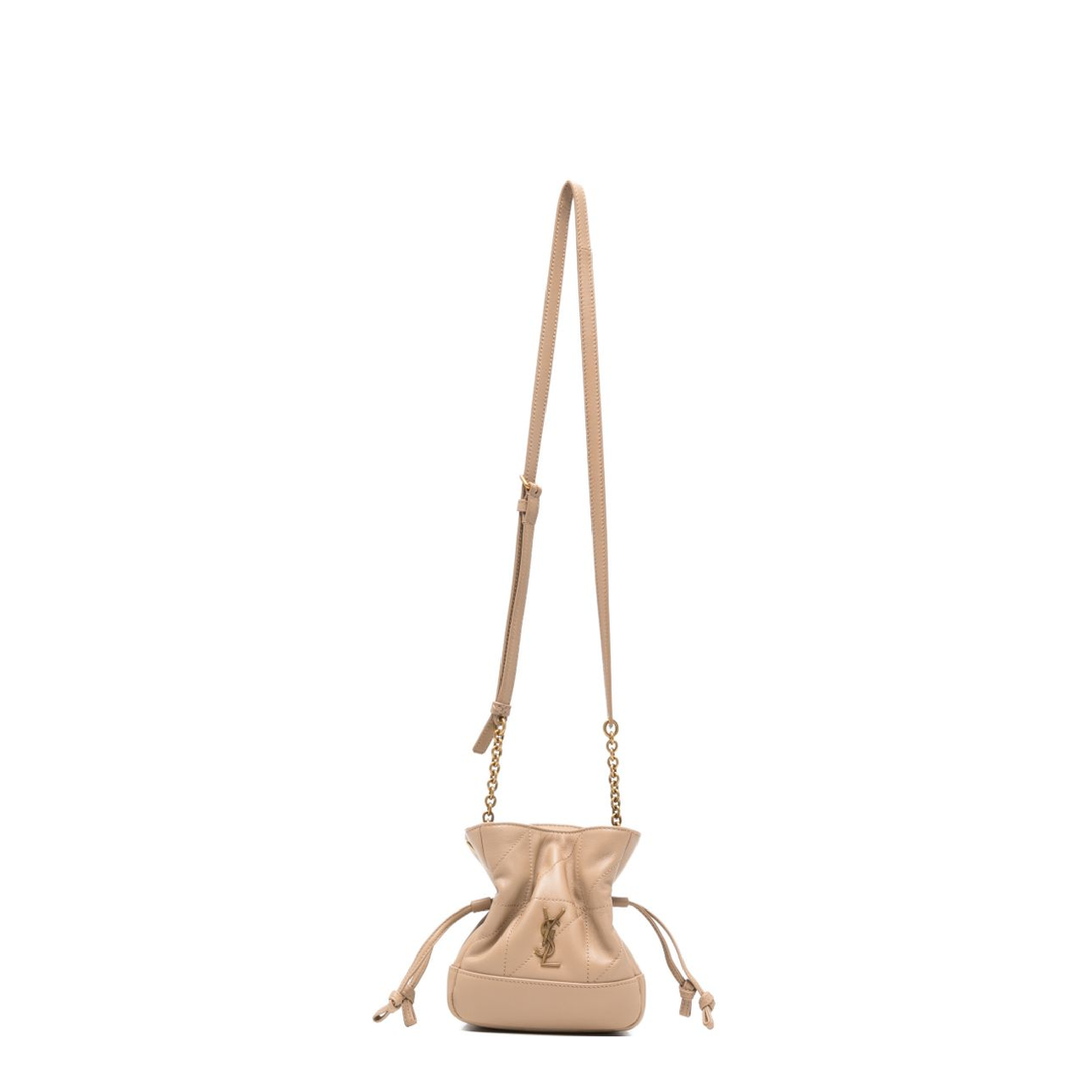 Jamie Mini Lambskin Shoulder Pouch - Clear Beige - Image 1