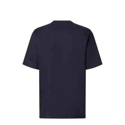 Dark Blue Cotton T-Shirt With Logo - Image 2