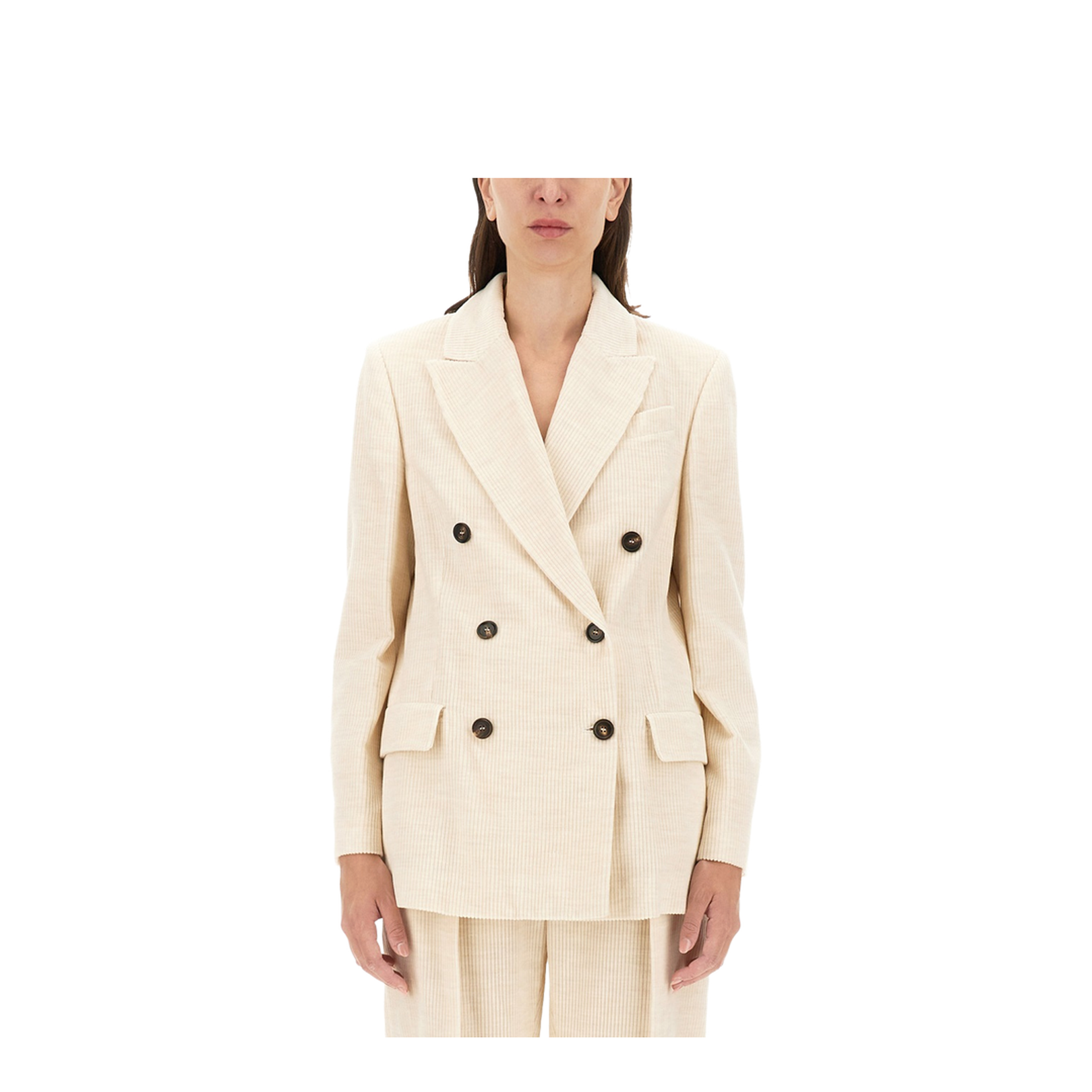 Double Breasted Jacket Beige - Image 1