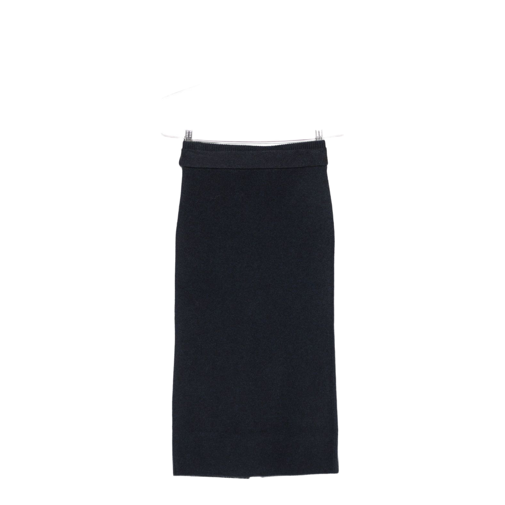 Wool Long Skirt with Slit and Belt - Image 2