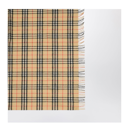 Check Wool Scarf - Image 2