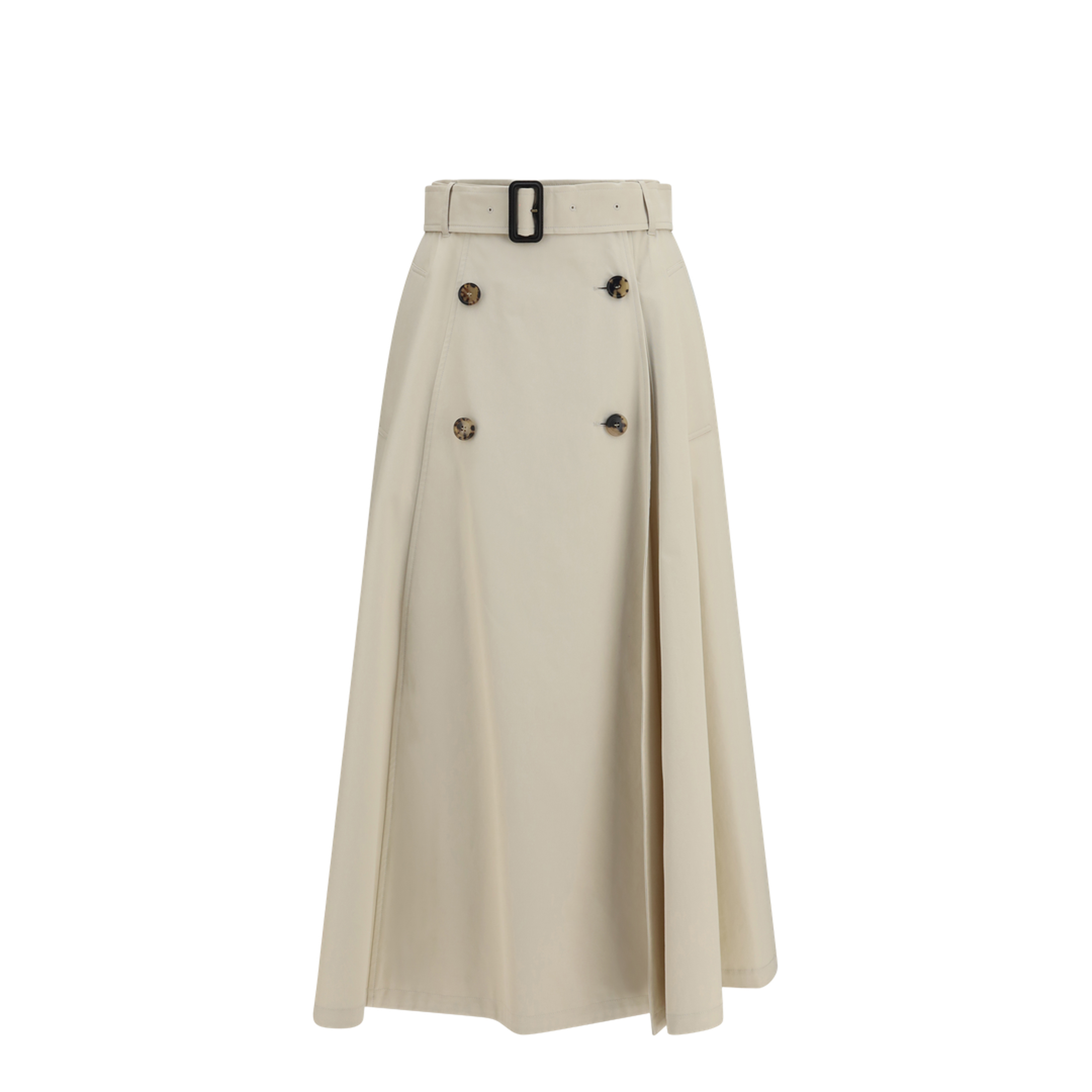 Midi Trench Skirt in Gabardine - Image 1