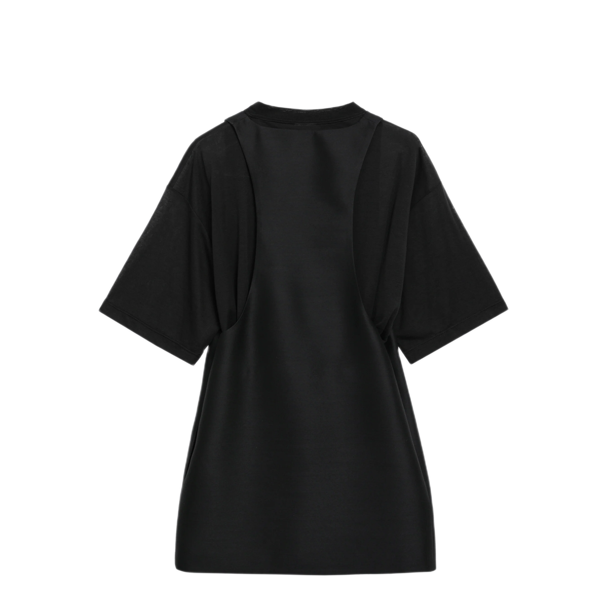 Black Wool And Silk Mini Dress - Image 1