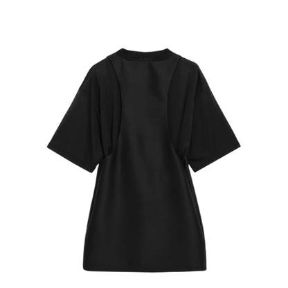 Black Wool And Silk Mini Dress - Image 1