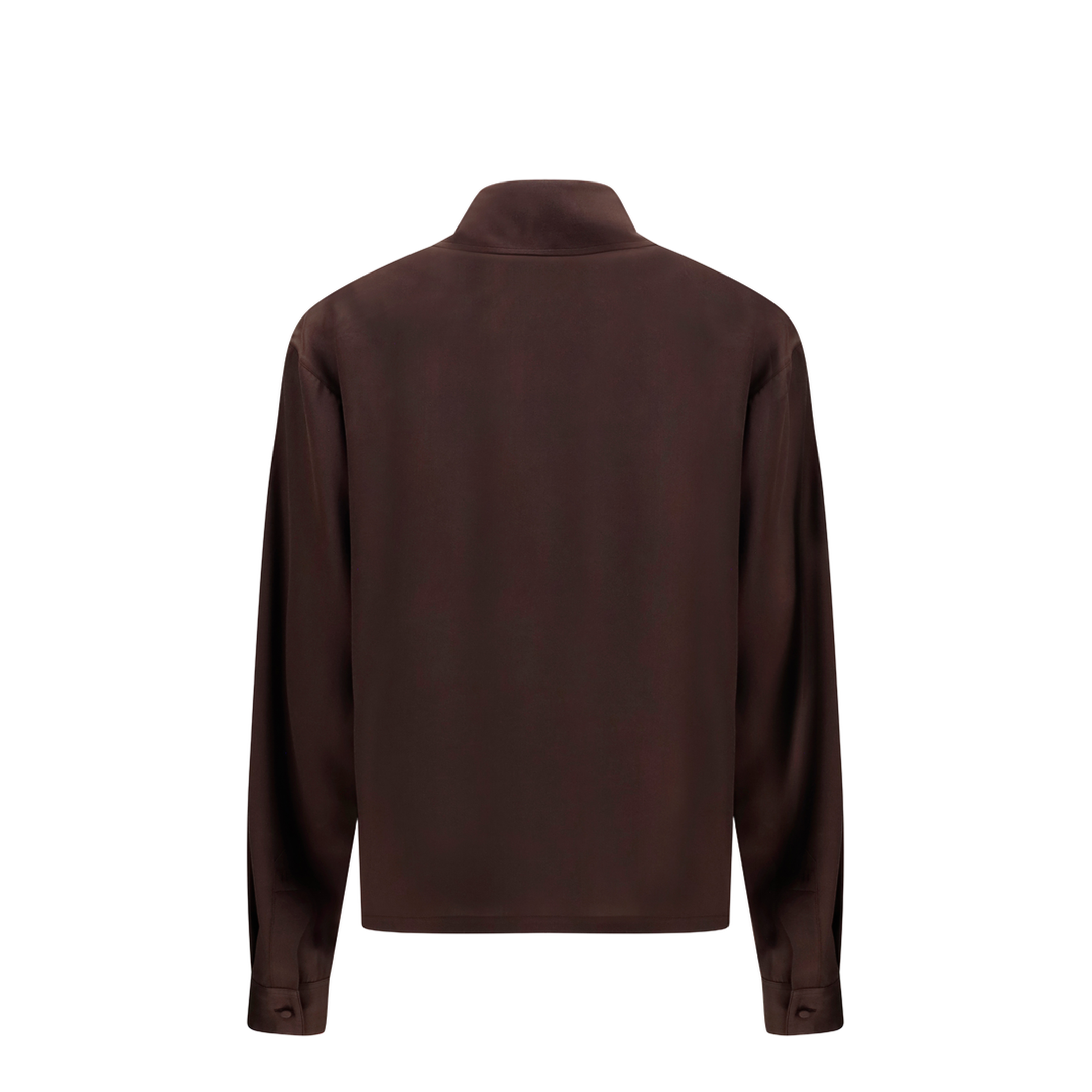 Deep V-neck Silk Shirt - Image 2