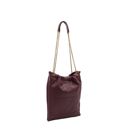 Jamie Pochon Lambskin Shoulder Bag - Rouge Merlot - Image 2