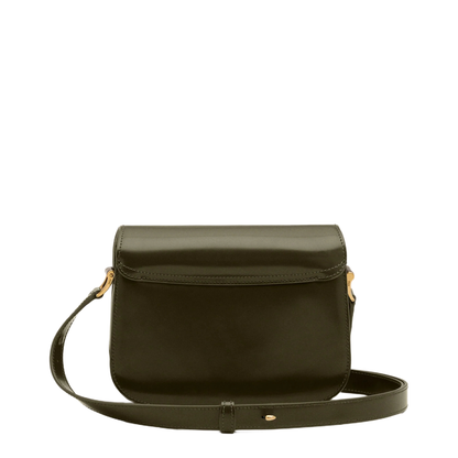 Dark Khaki Green Cow Leather Bag - Image 3