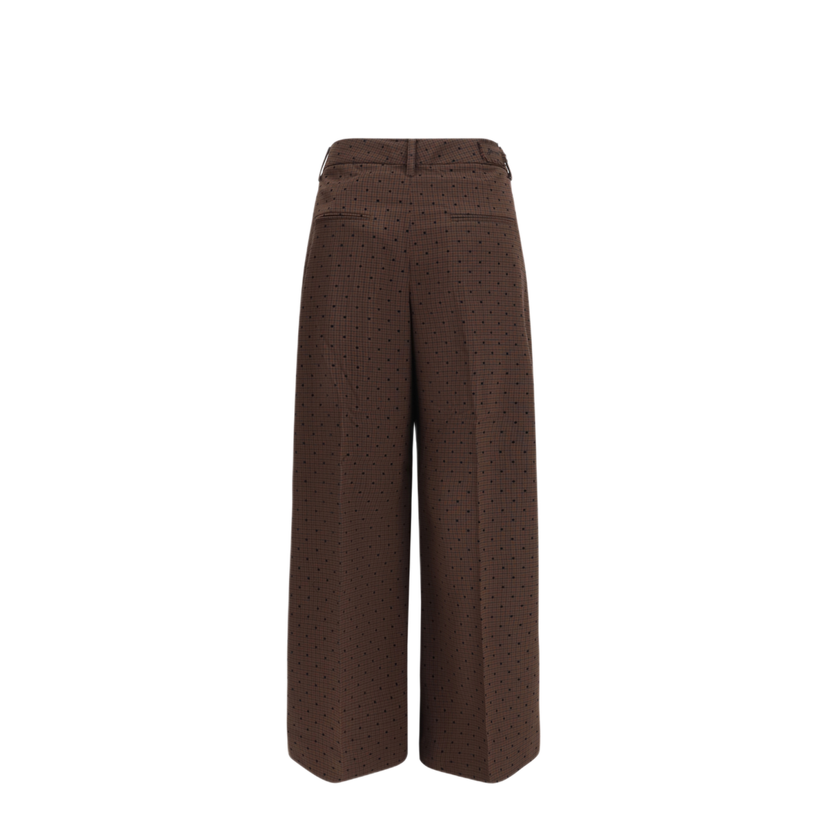 Flocked Plaid Crossover Pants - Image 2