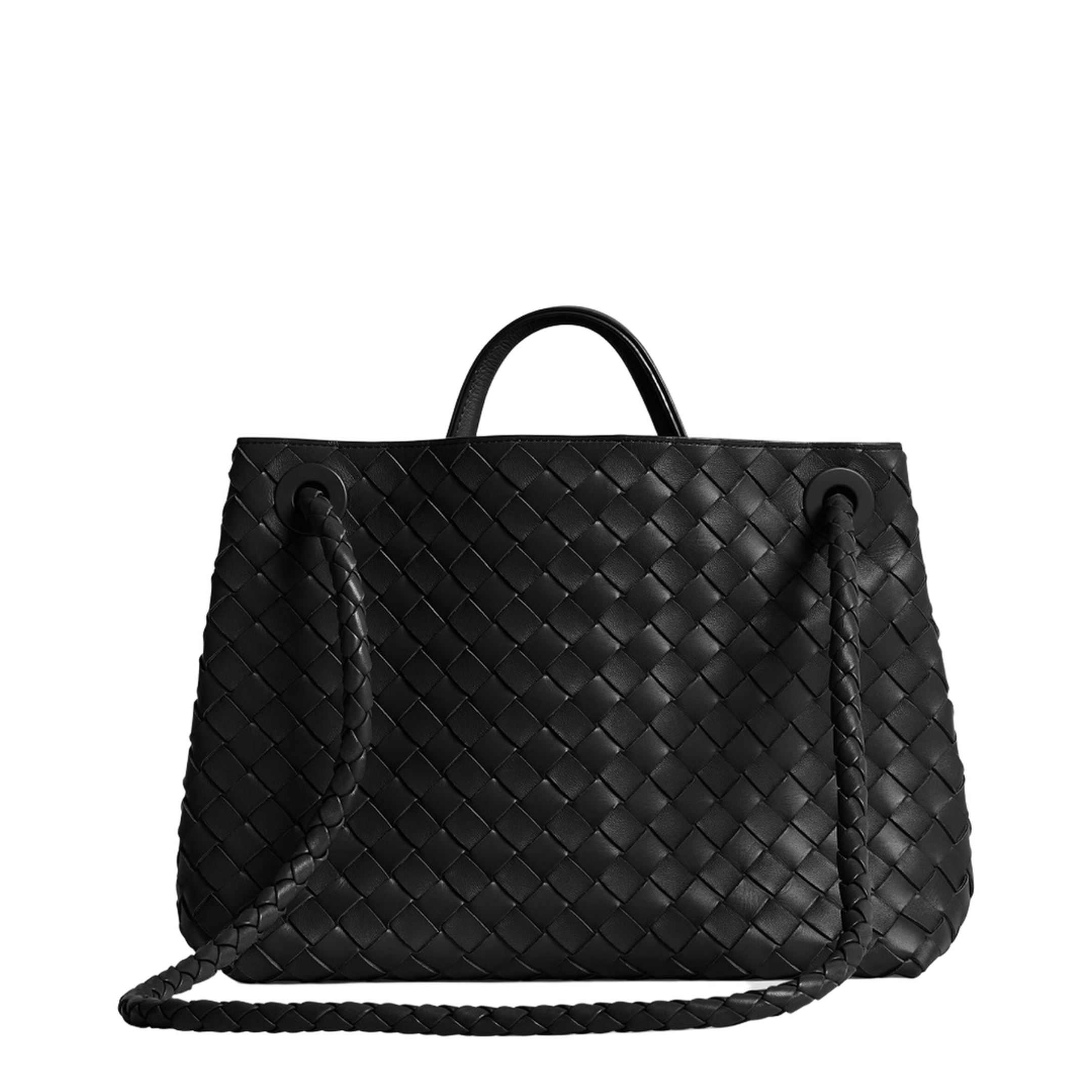 Andiamo Medium Leather Handbags - Black - Image 4