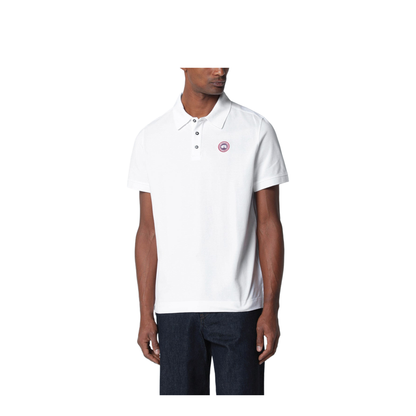 White Polo with Patch Logo - Image 1