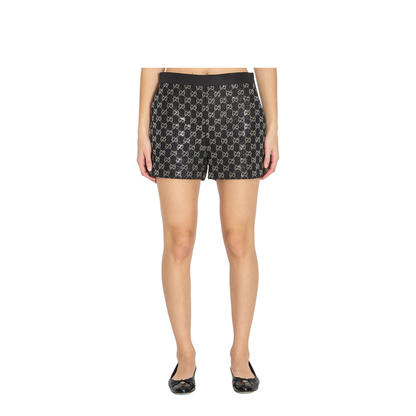 Embroidered Wool Tweed Lamé Shorts - Image 1