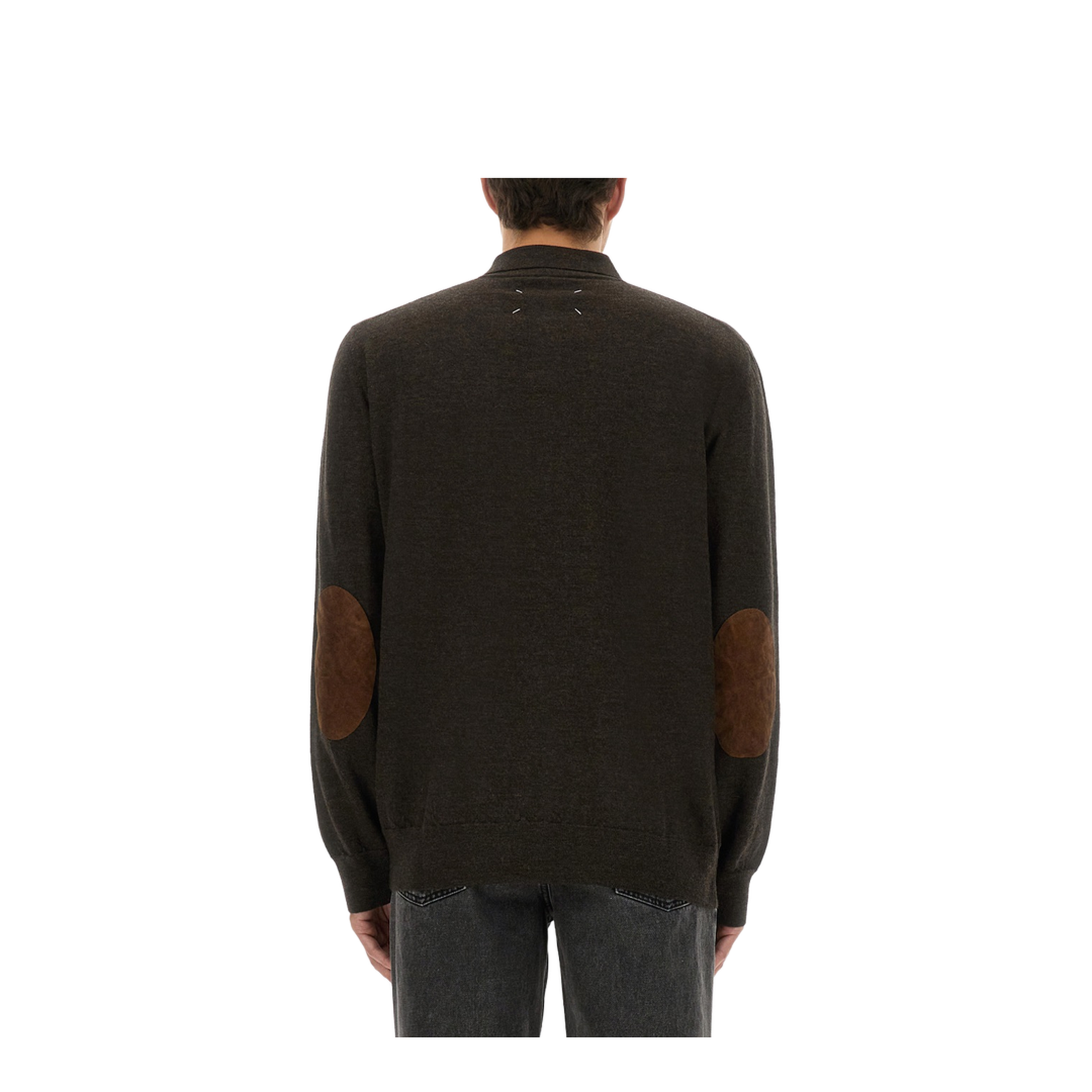 Wool Polo Shirt - Brown - Image 3