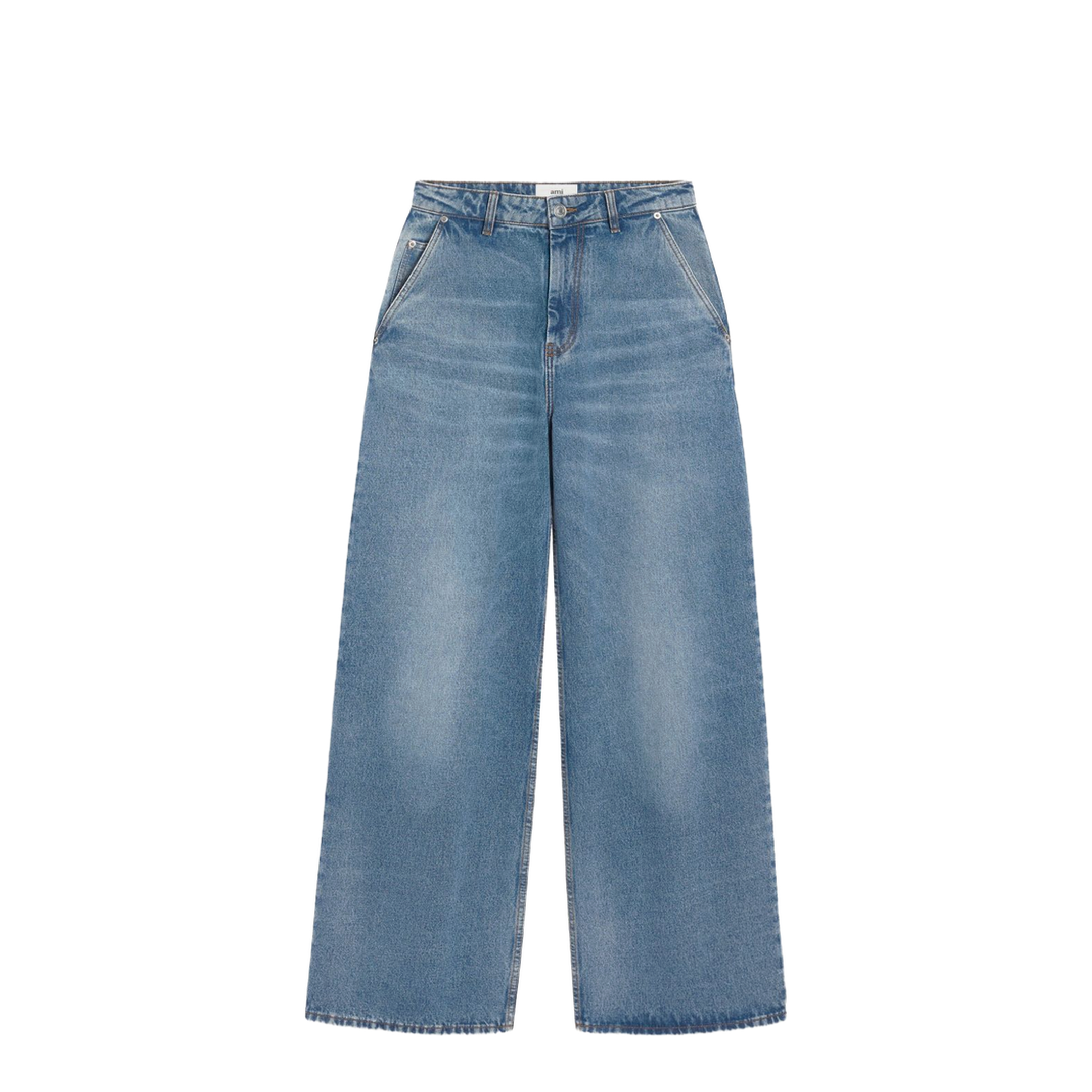 Wide-Leg Denim Jeans - Image 1