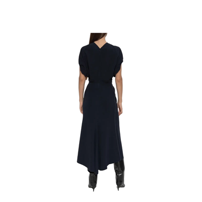 Blouson Detail V-Neck Midi Dress - Image 3