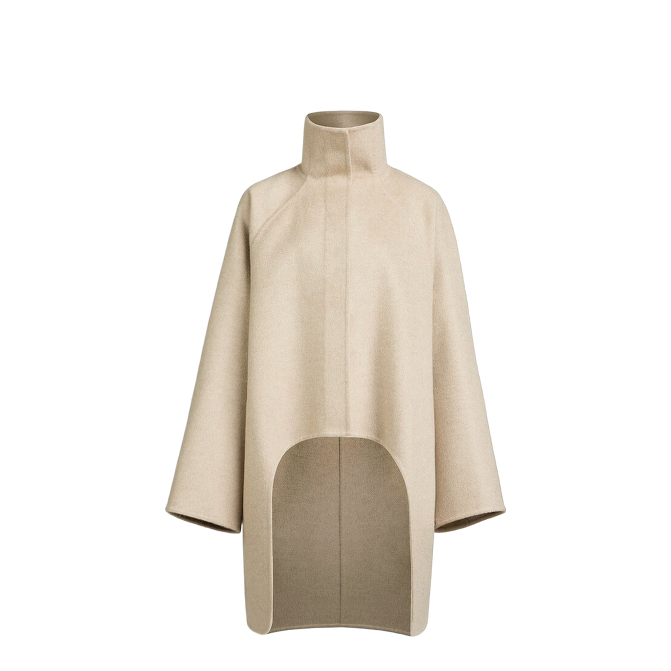 Asymmetric Cashmere Coat - Image 1