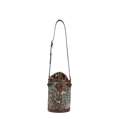 Antibes Medium Cotton Jacquard Bucket Bag - Brown - Image 2