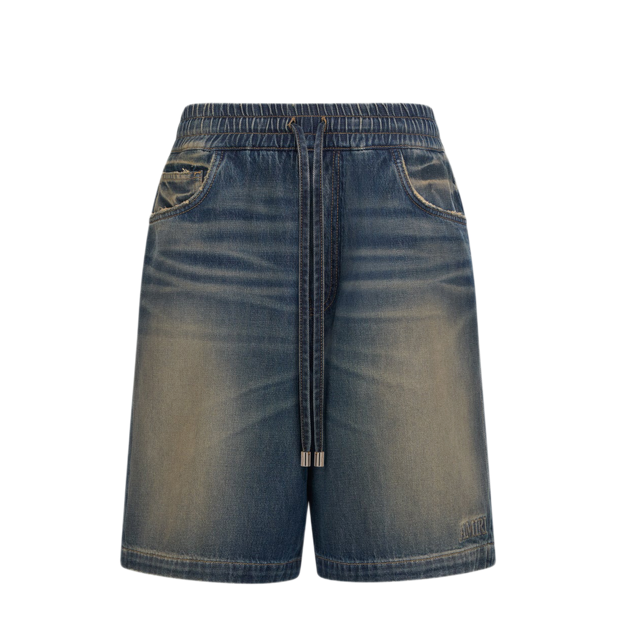 Drawstring Denim Shorts - Image 1