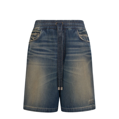 Drawstring Denim Shorts - Image 1