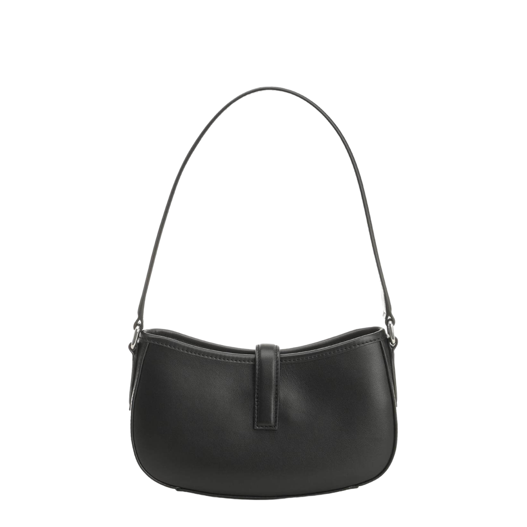 Black Leather Mini Shoulder Bag - Image 3