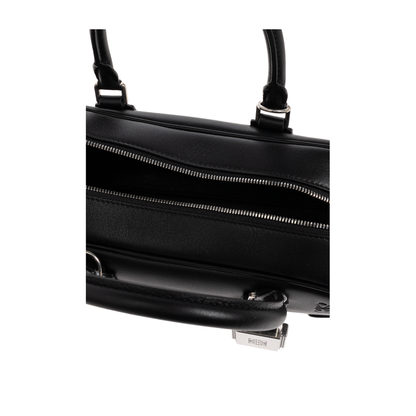 Amazona Cropped Calfskin Crossbody - Black - Image 5