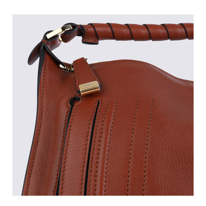 Marcie Medium Calfskin Shoulder Bag - Clay Brown - Image 7