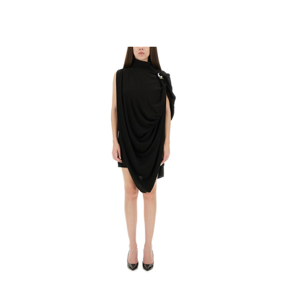 Draped Dress With Piercings - Image 1