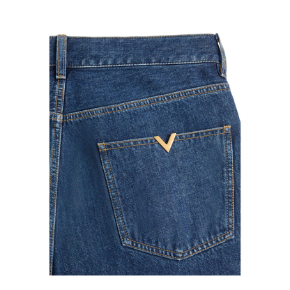 Denim Trousers with Vgold - Image 6