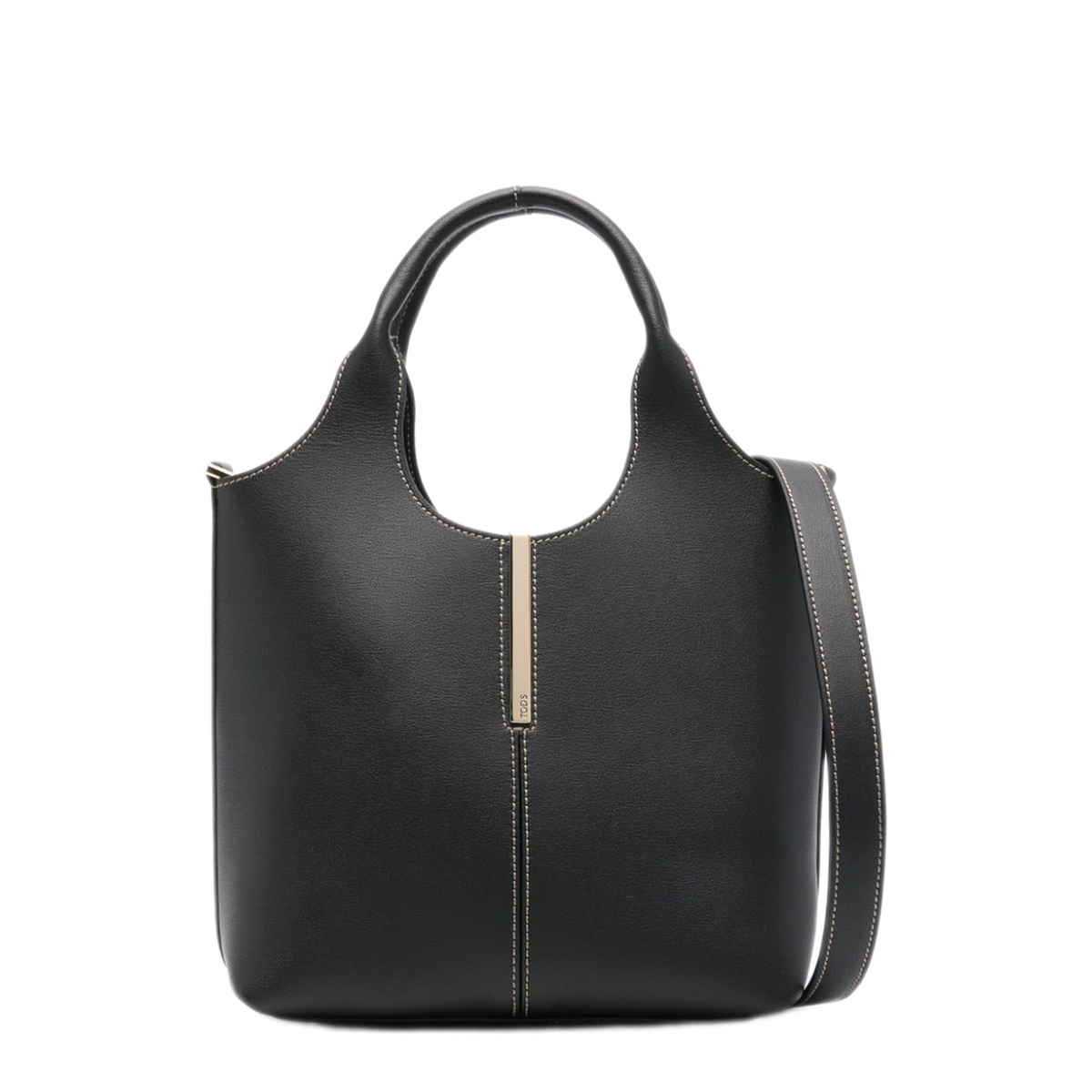Shopping Bag Mini Calfskin Tote - Black - Image 1
