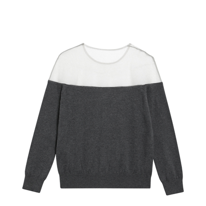 Dark Grey Mélange Cardigan - Image 2