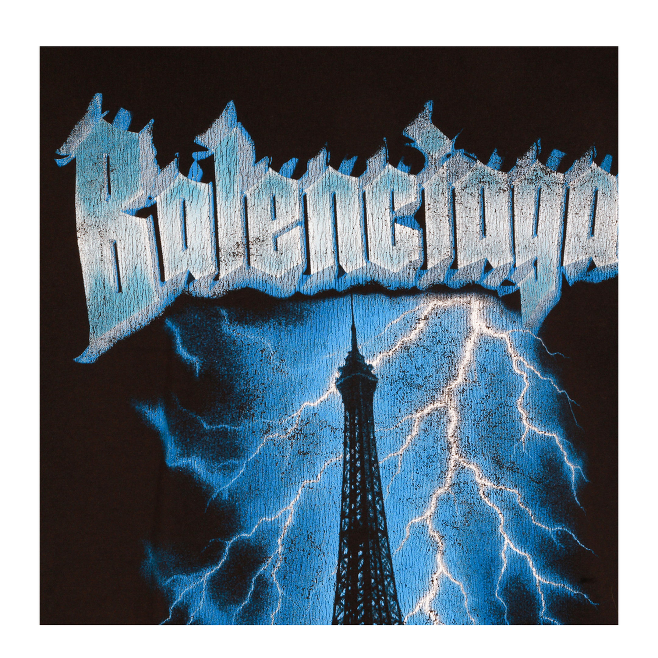 Paris Thunderstorm Oversized Black T-Shirt - Image 5