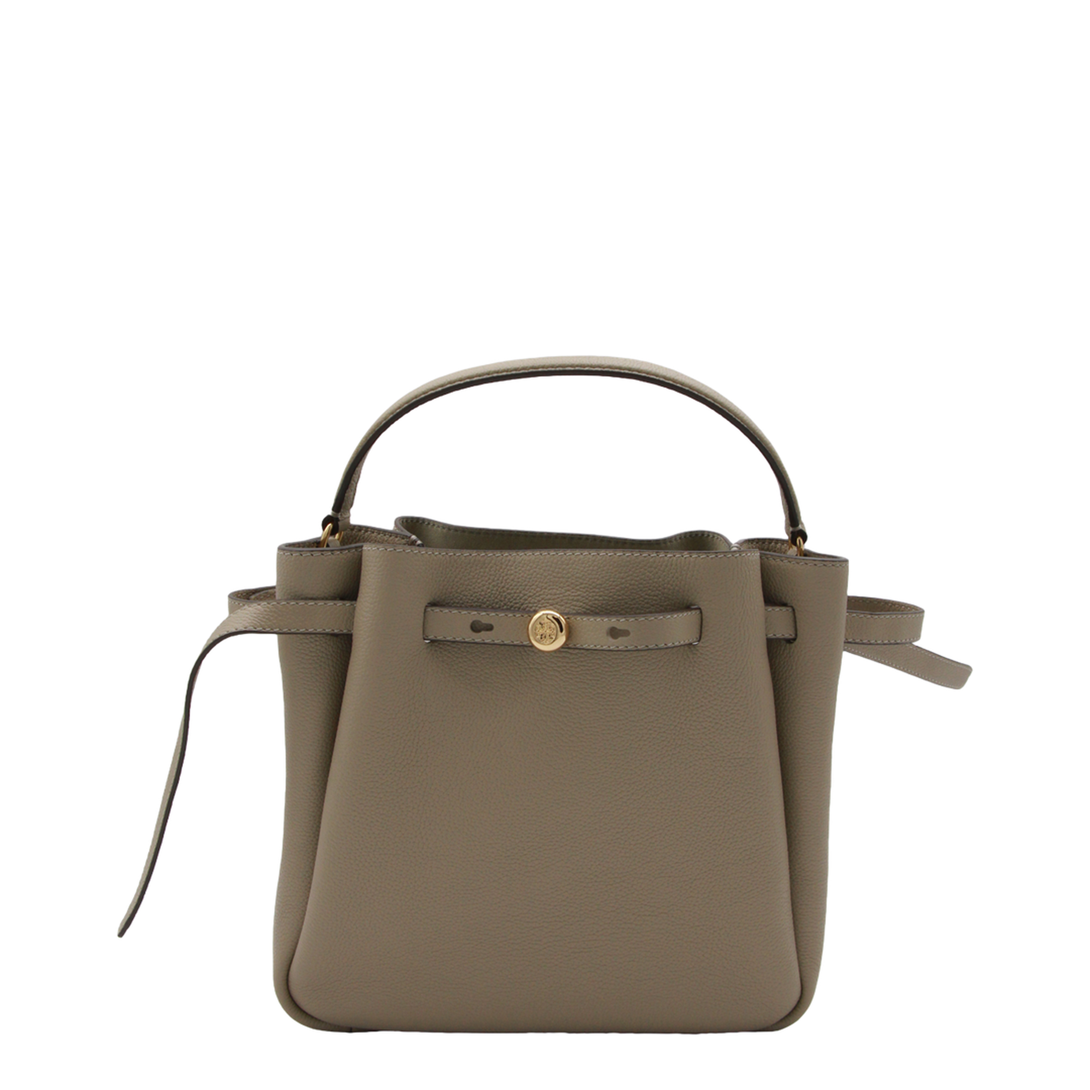 Romy Medium Pebbled Leather Bucket Bag - Soft Cement - Image 2