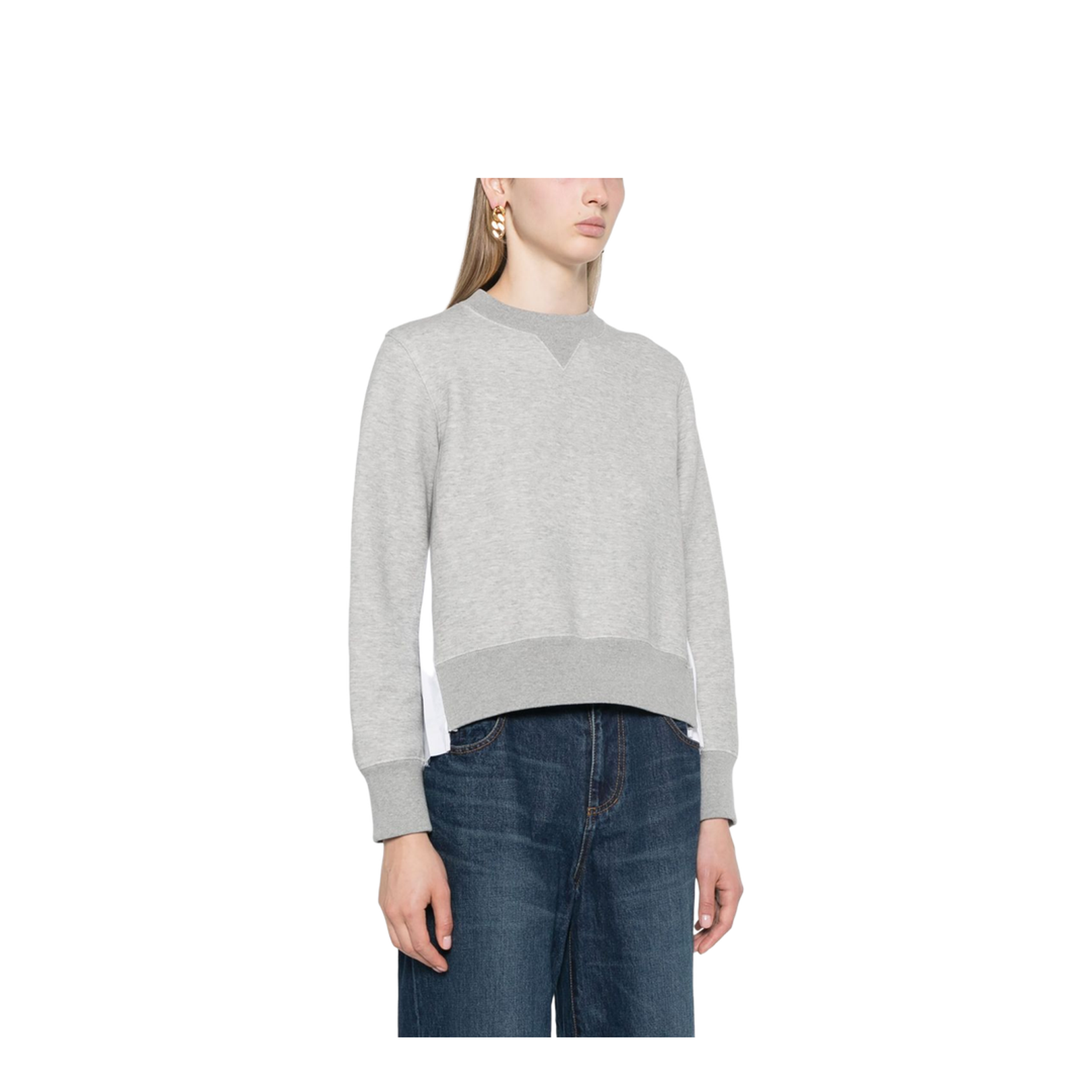 Cotton and Nylon Crewneck Sweater - Image 4