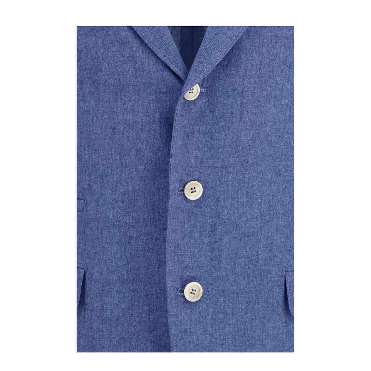 Deconstructed Single Breasted Jacket In Melange Linen - Image 3