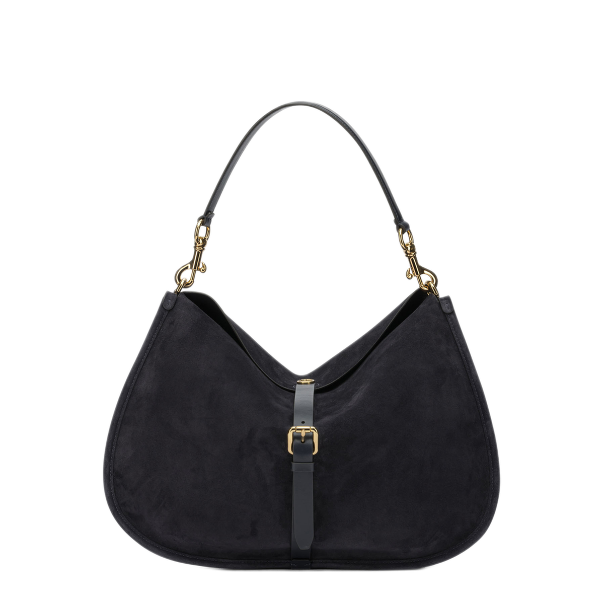 Pony Maxi Calfskin Shoulder Bag - Navy - Image 1