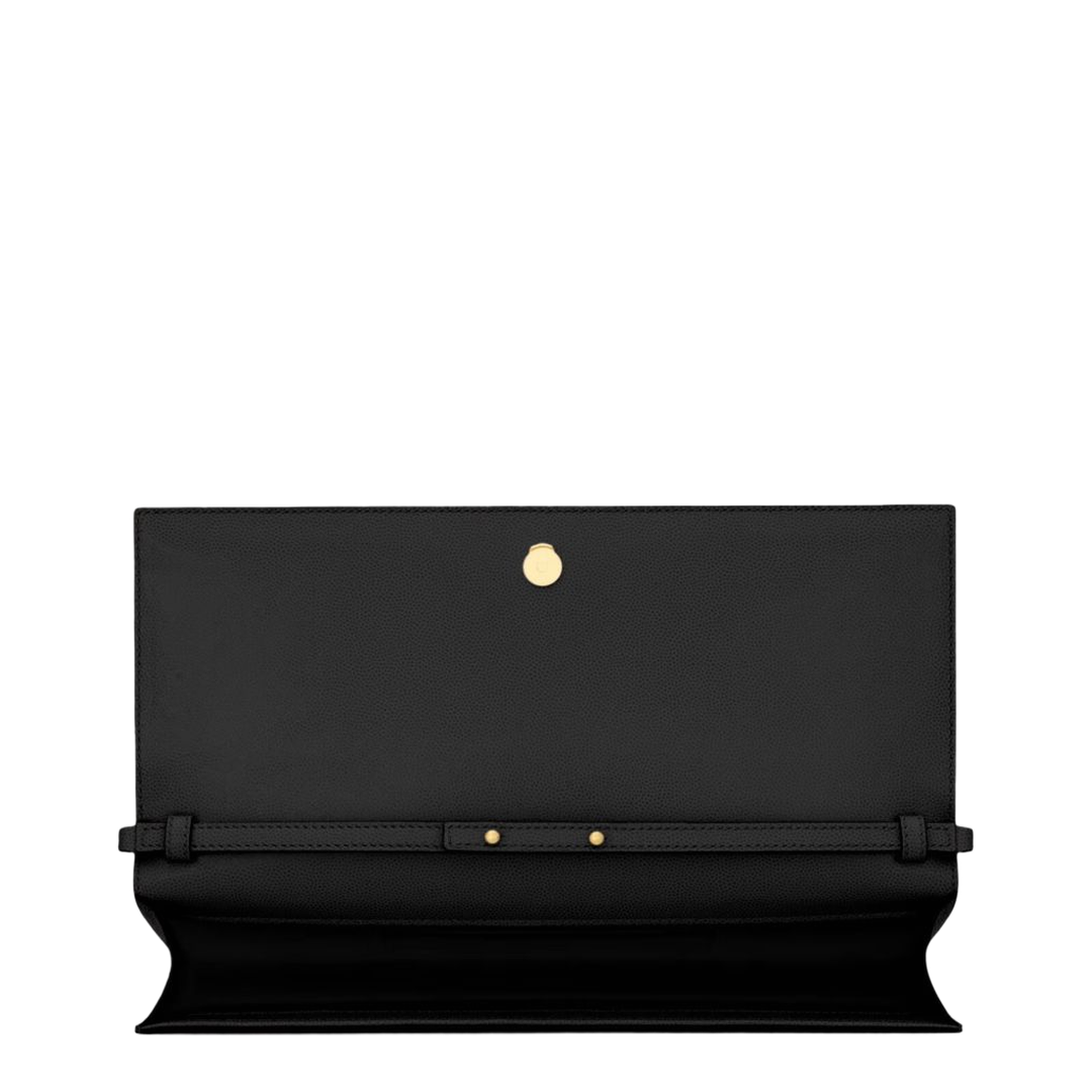 Kate Grain de Poudre Leather Clutch - Black - Image 4
