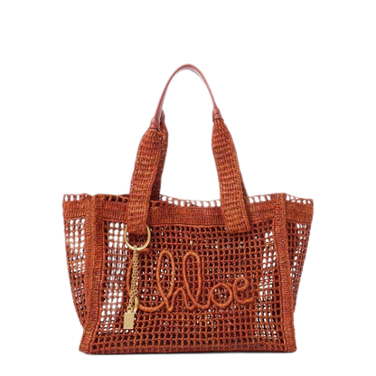 Summer Banana Raffia Tote Bag - Clay Brown - Image 1