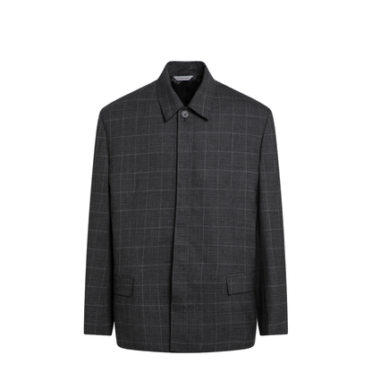 Grey Check Wool Jacket - Image 1