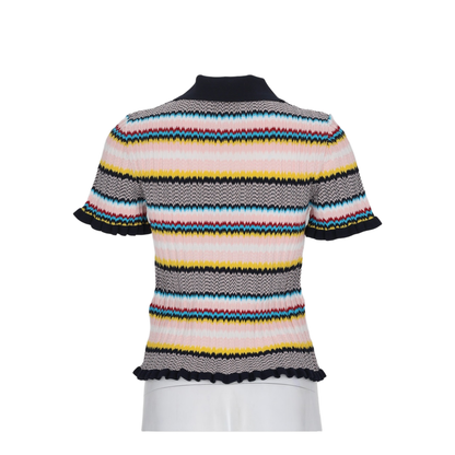 Chevron Pattern Polo Shirt - Image 2