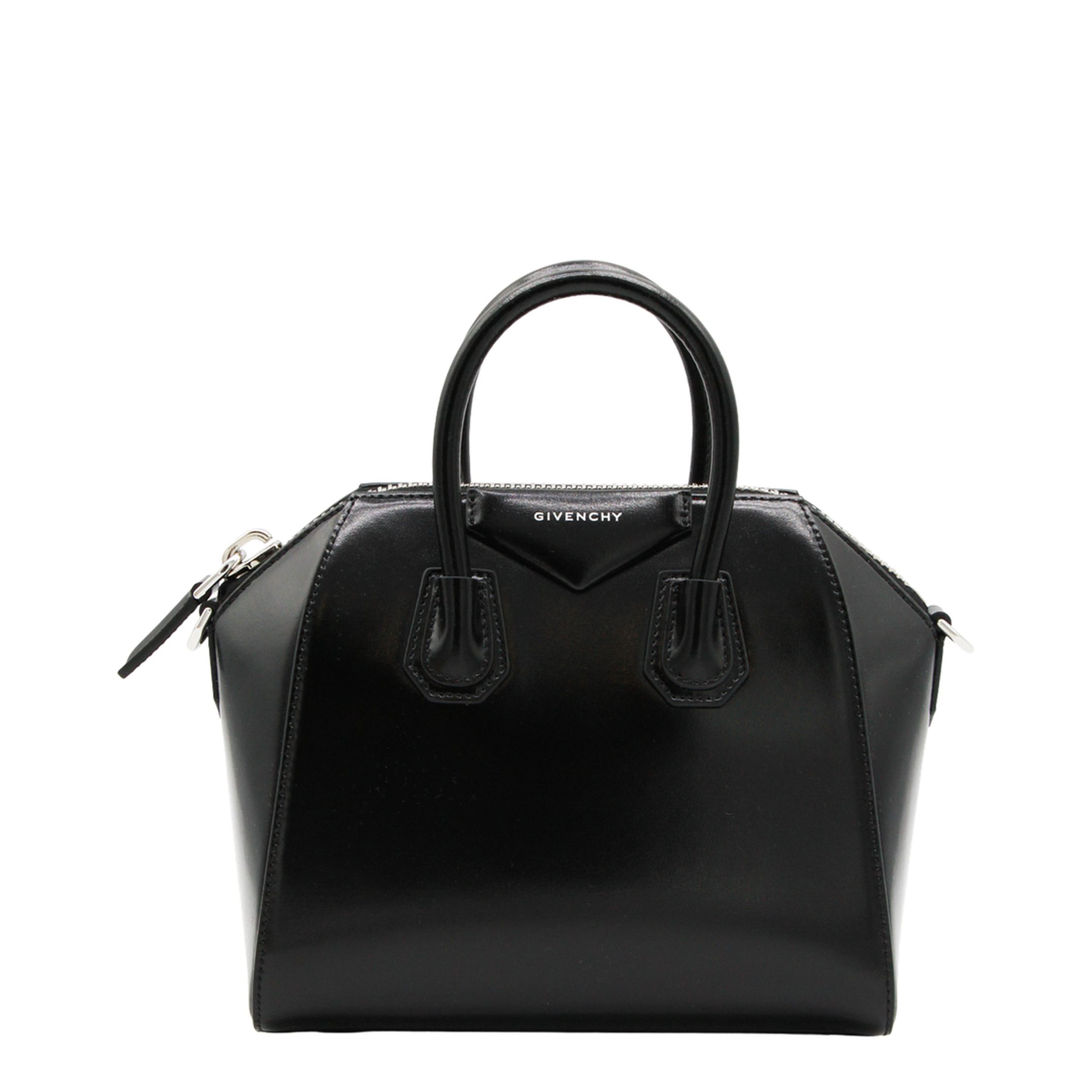 Antigona Mini Leather Shoulder Bag in Black - Image 1
