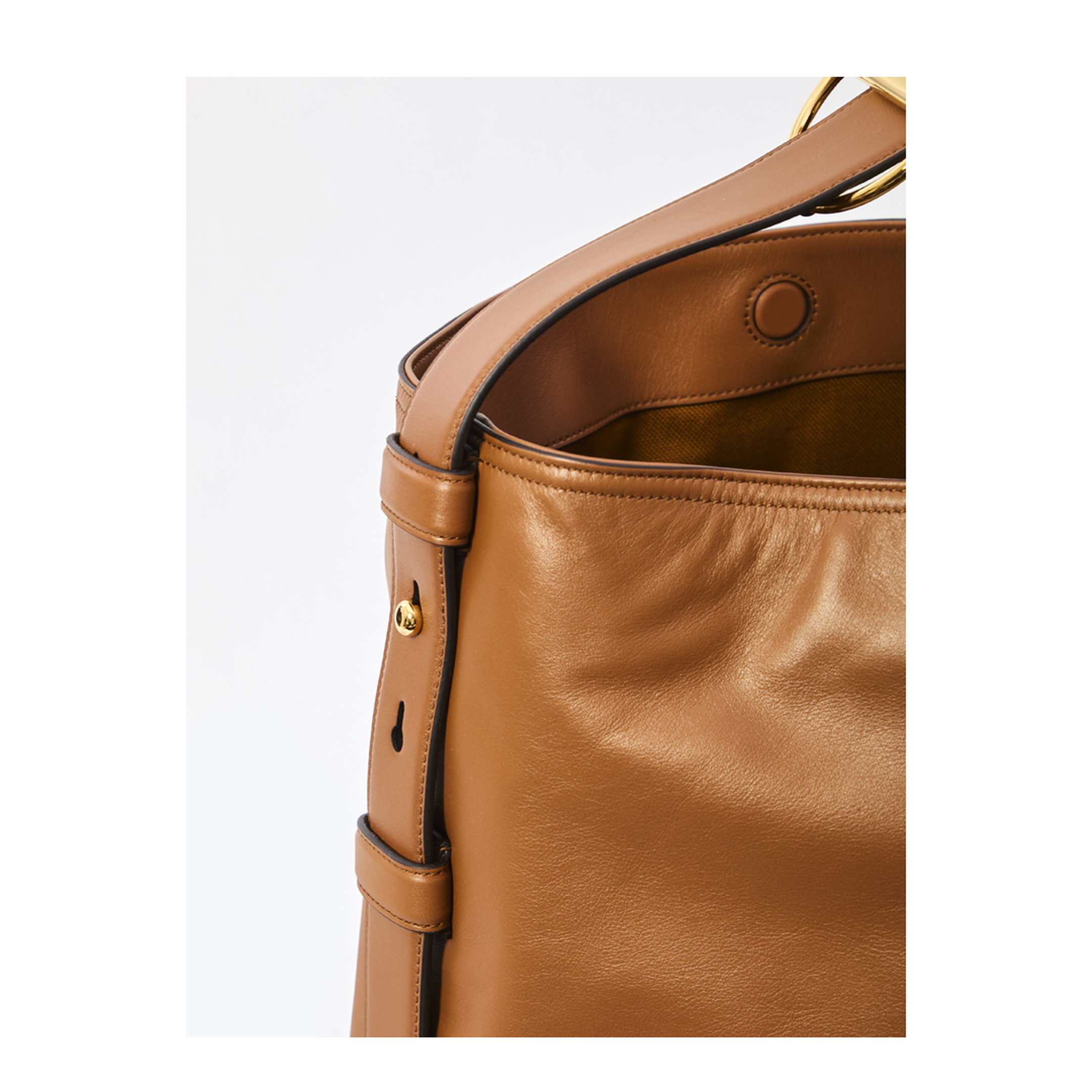 Beatrix Large Tote Bag in Brown Leather - Image 4