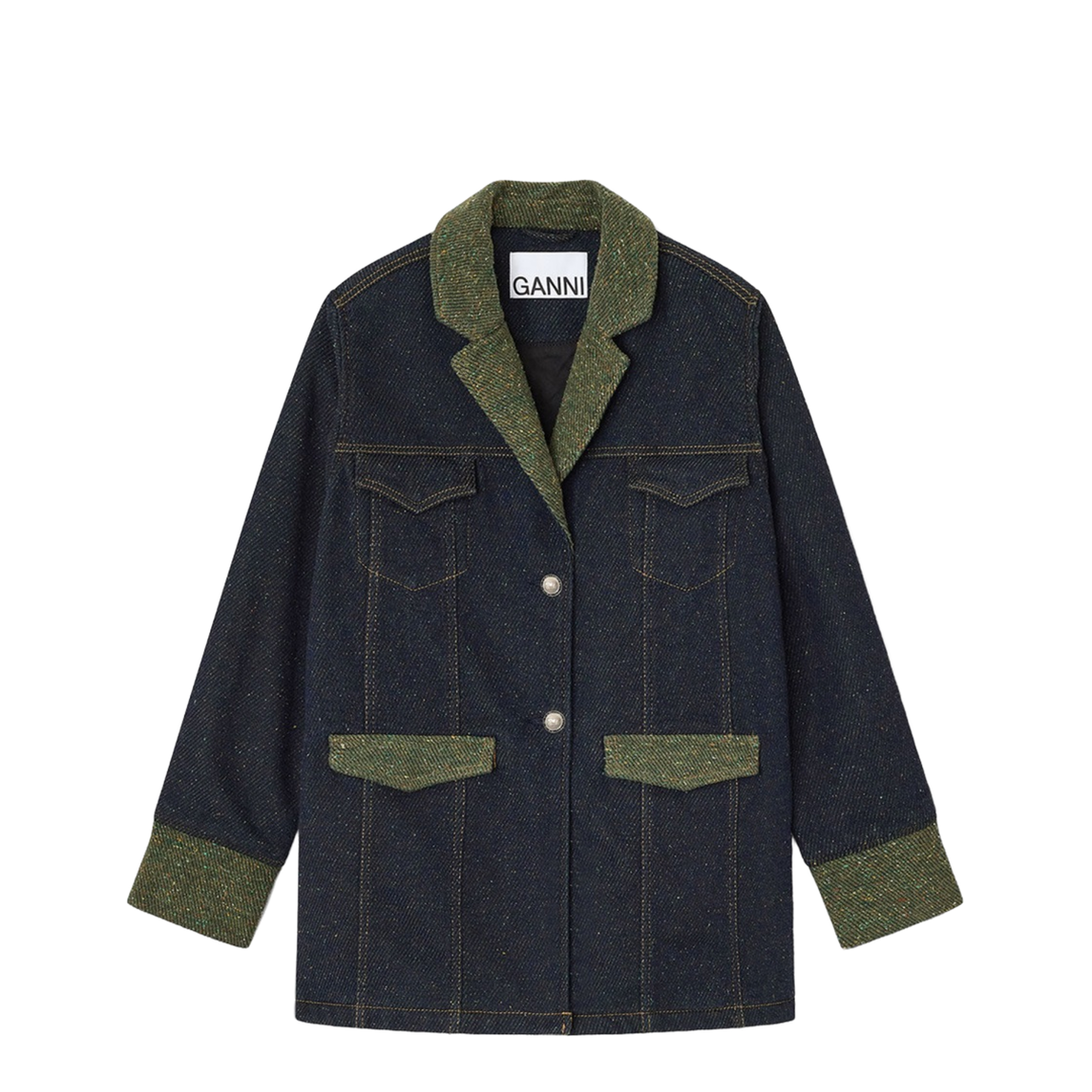 Cotton Denim Blazer - Image 1